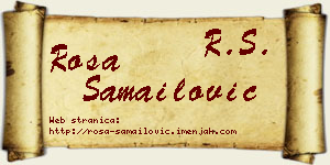 Rosa Samailović vizit kartica